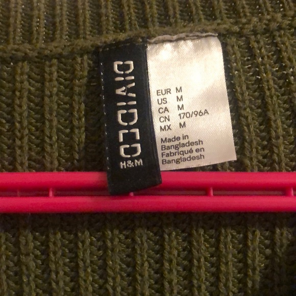 Dark green knitted cardigan sweater - Picture 4 of 6